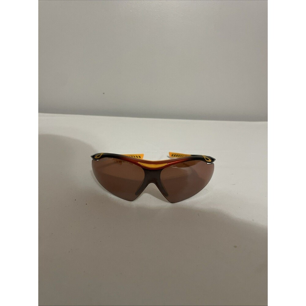 JiMarti Sports Sunglasses Orange Black Cycling Baseball Brown Lens Wrap Y2K Mens